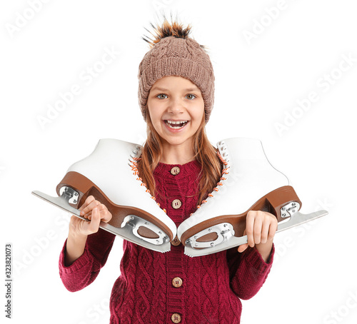 Cute little girl with ice s...