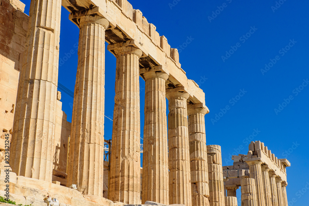 Parthenon, the famous ancient temple on the Acropolis of Athens, Greece