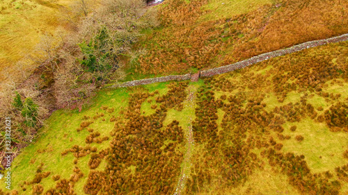 Brecon Beacons National Park in Wales - aerial view -aerial photography