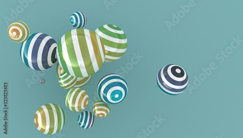 3d render ball background. colorful balls abstract