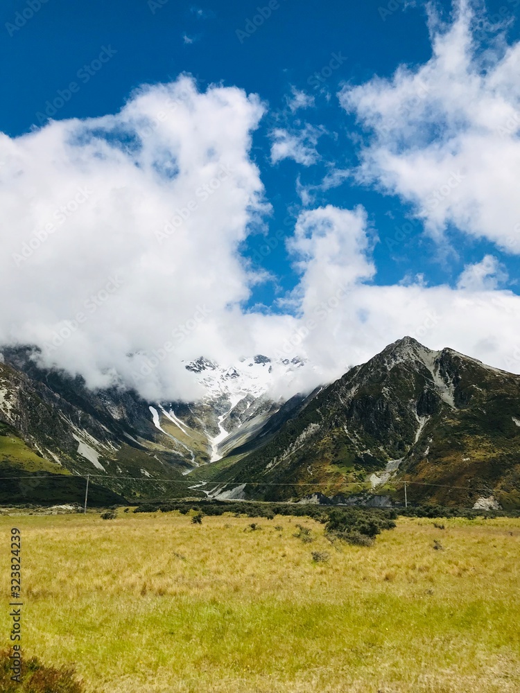 Obraz premium Mountains and spring