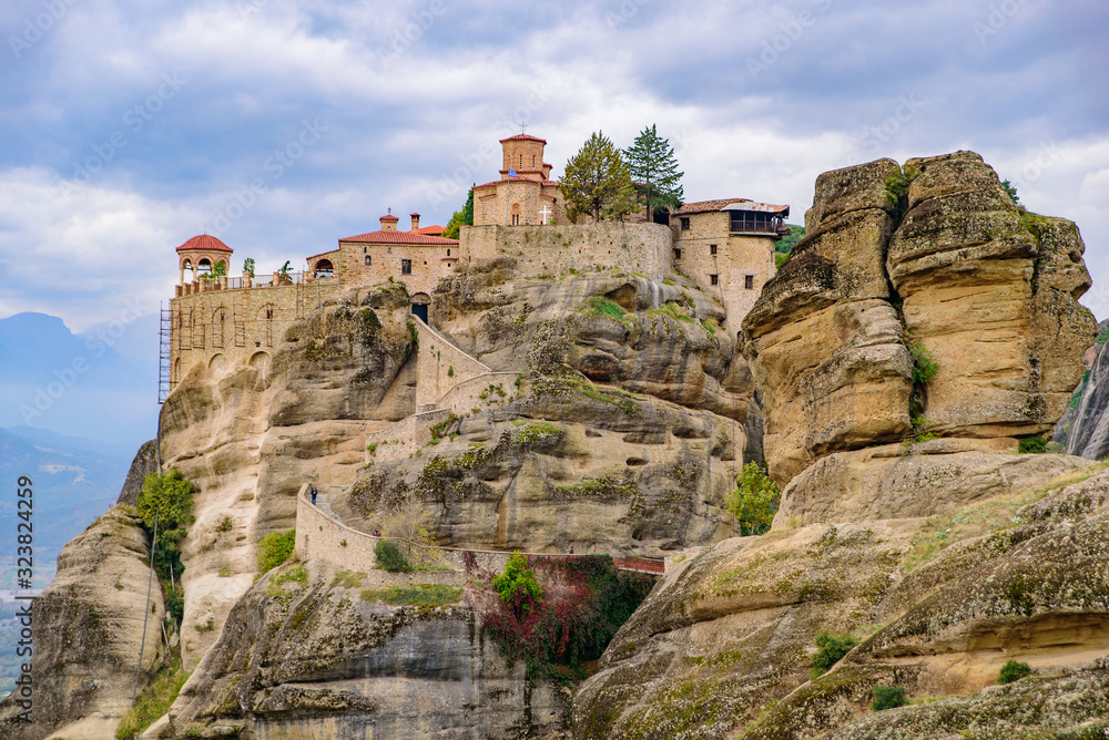 Monastery of Varlaam on the rock, the second largest Eastern Orthodox monastery in Meteora, Greece