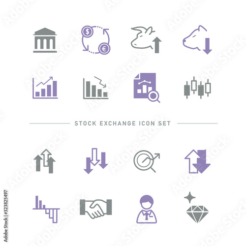 STOCK EXCHANGE ICON SET