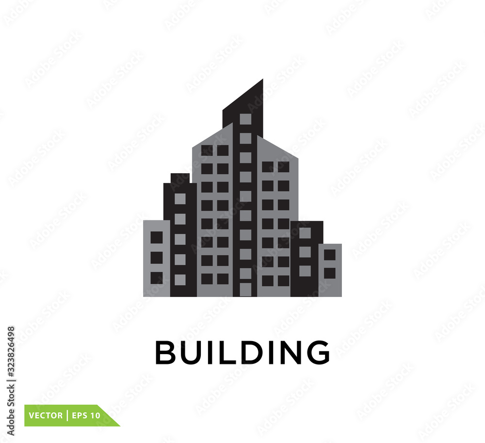 Building icon vector logo design template