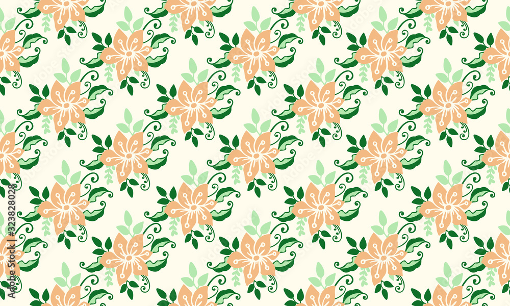 Unique floral pattern background for spring, with leaf and floral design. Unique floral pattern background for spring, with leaf and floral design.