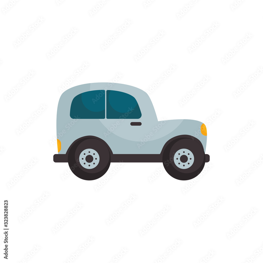 Isolated car vehicle flat style icon vector design