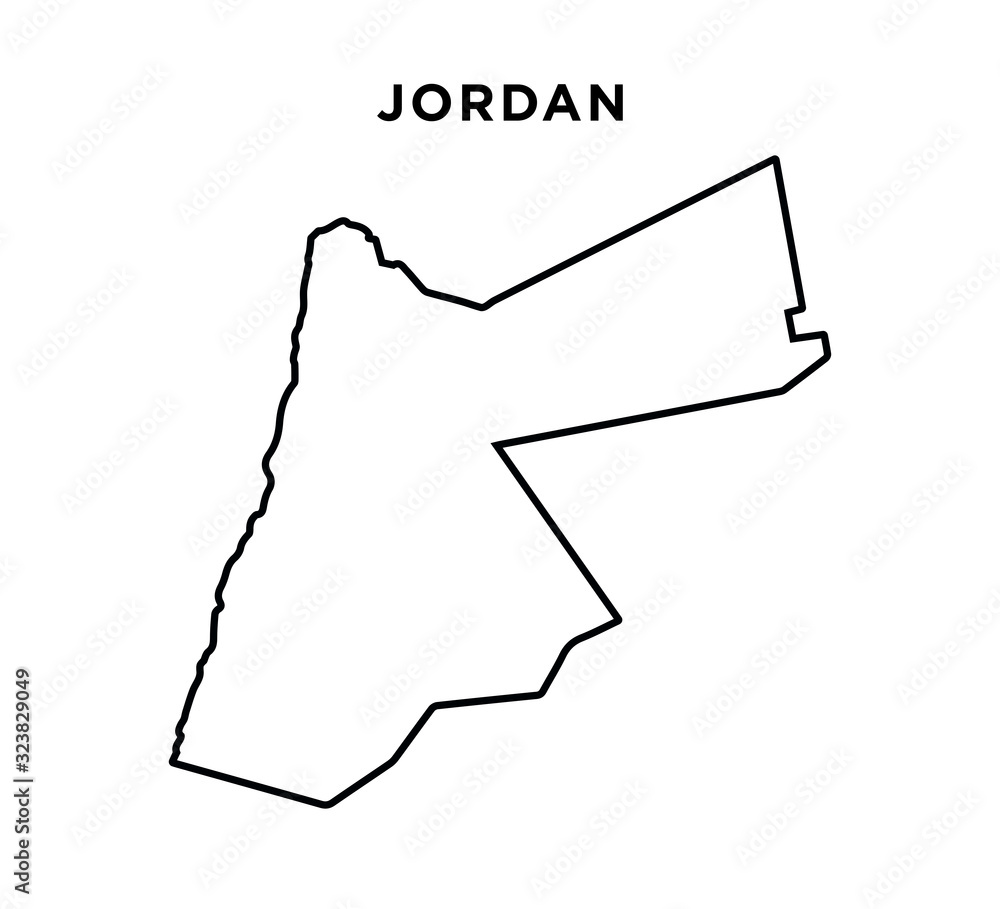 Jordan map icon vector logo template Jordan map icon vector logo template