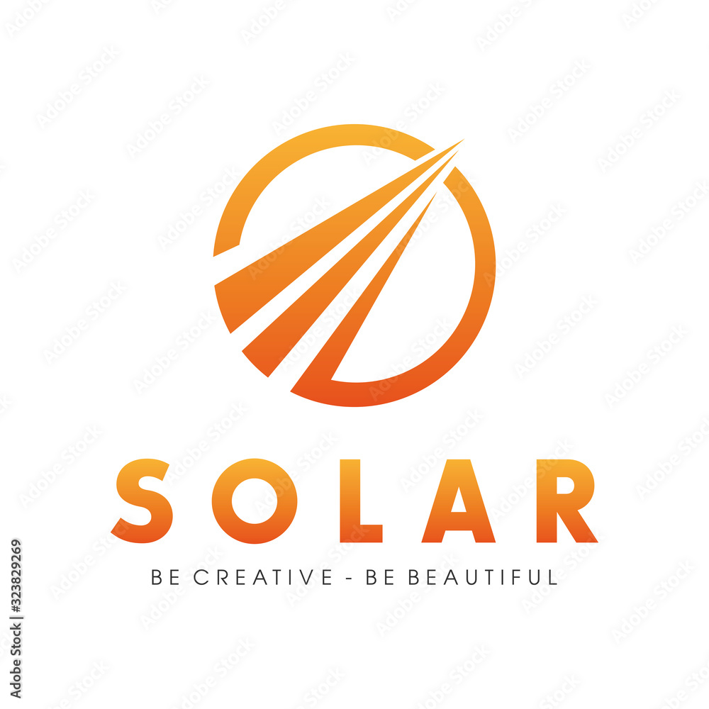 Fototapeta premium Solar Energy, Solar Logo Vector