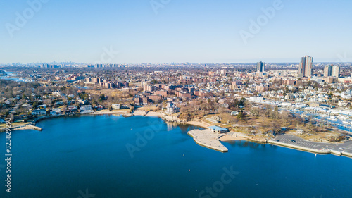 Aerial Views of Mamaroneck  New Rochelle  and Larchmont