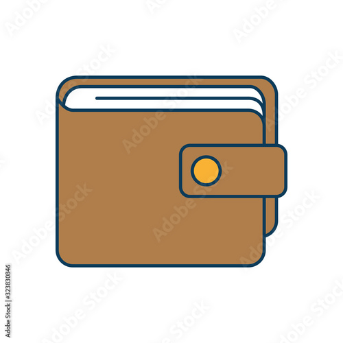 wallet money accessory isolated icon vector illustration design