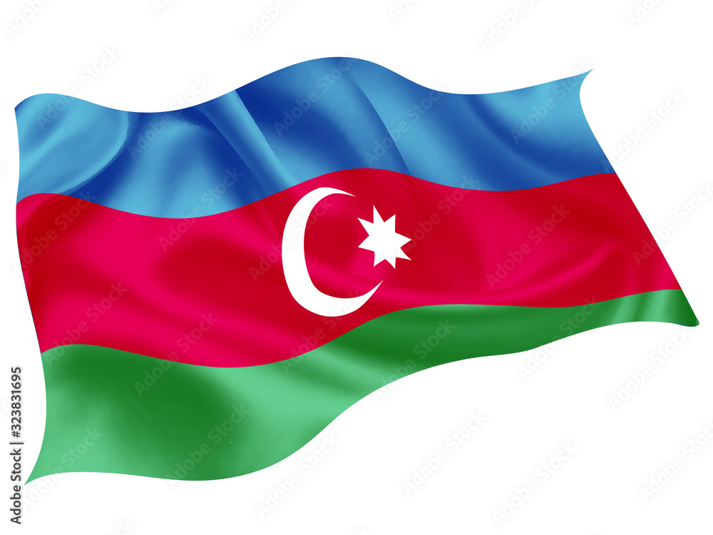 アゼルバイジャン　  国旗　世界　アイコン