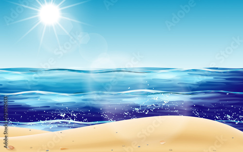 landscape of sunlight at the beach	