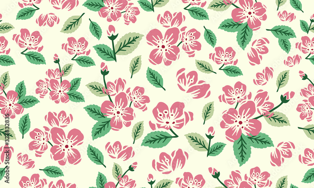 the beauty of floral spring pattern background, with leaf and floral design. the beauty of floral spring pattern background, with leaf and floral design.