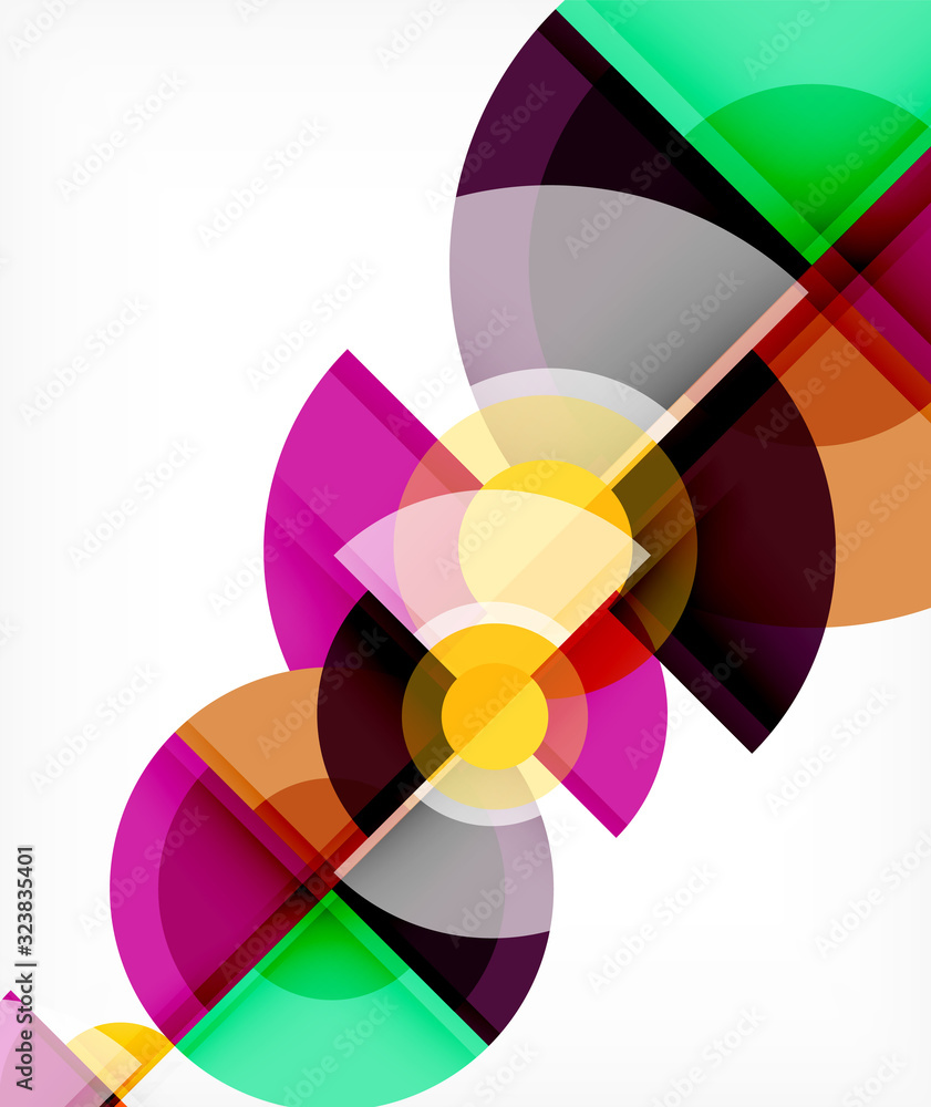 Abstract background, circle and triangle design round shapes overlapping. Geometric trendy template. Vector Illustration For Wallpaper, Banner, Background, Card, Book Illustration, landing page Abstract background, circle and triangle design round shapes overlapping. Geometric trendy template. Vector Illustration For Wallpaper, Banner, Background, Card, Book Illustration, landing page