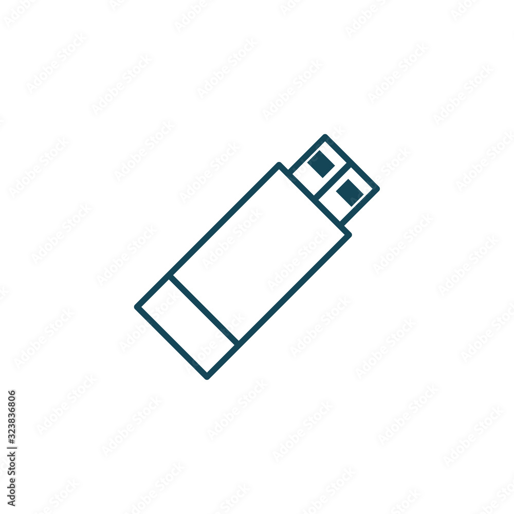 Isolated usb line style icon vector design Isolated usb line style icon vector design