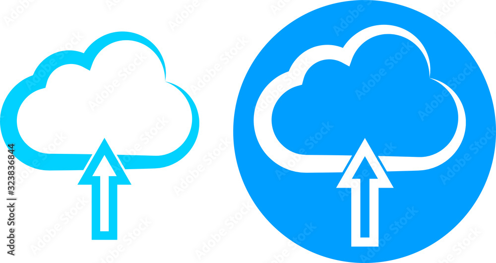 cloud upload logo, upload icon in light stile cloud upload logo, upload icon in light stile
