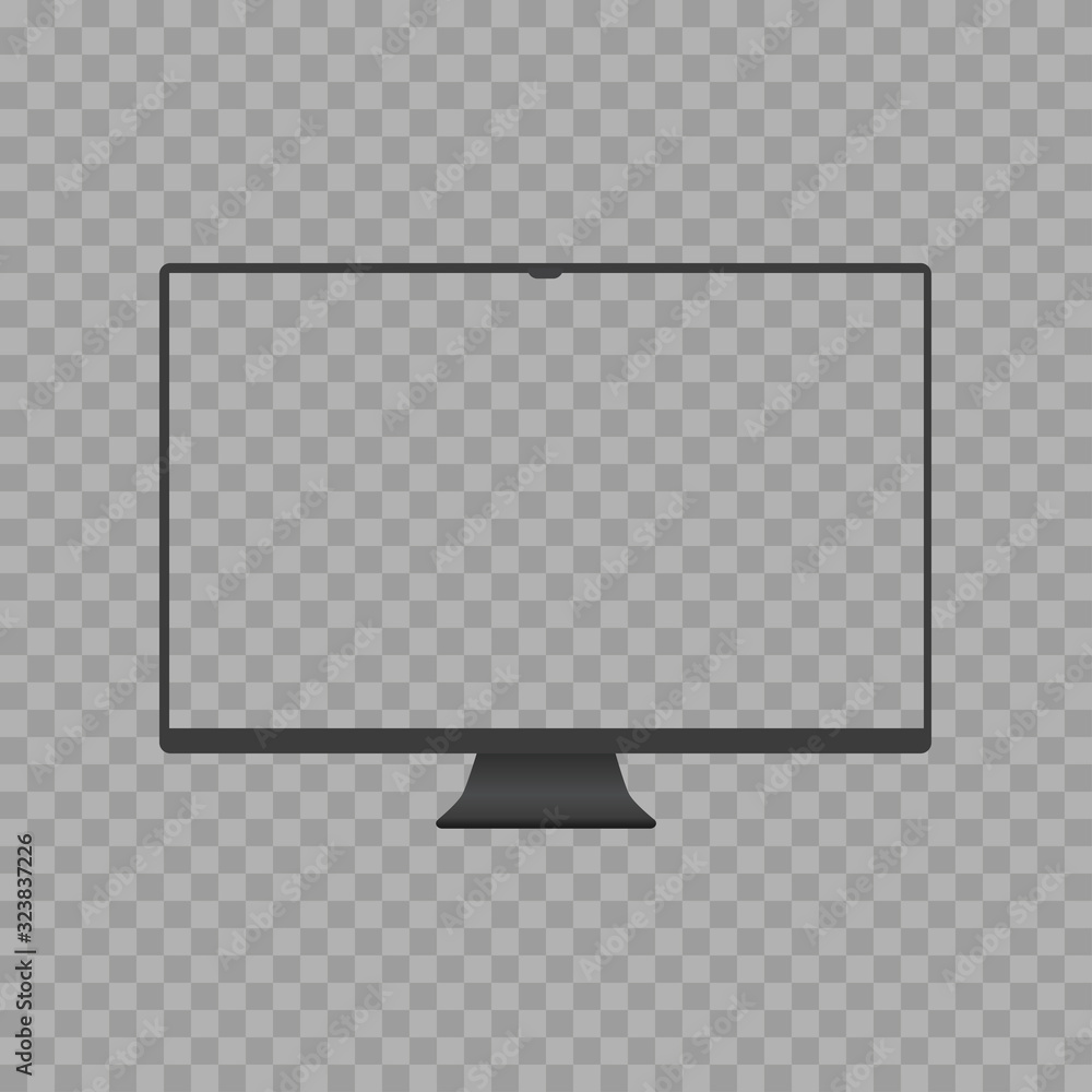 Realistic TV or monitor mock up. Vector. Realistic TV or monitor mock up. Vector.