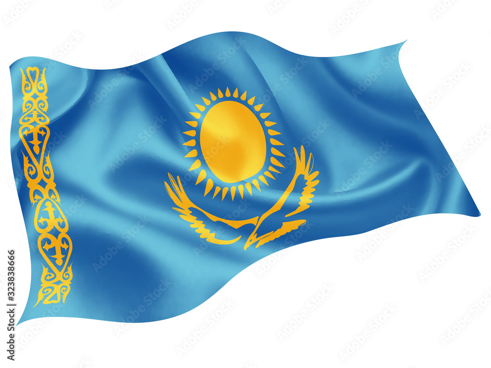 カザフスタン 国旗 世界 アイコン Stock Vector Adobe Stock