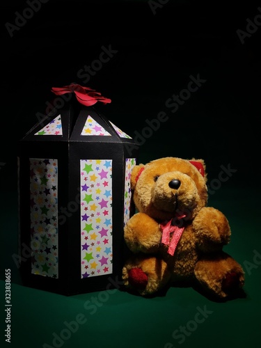 teddy bear with a gift