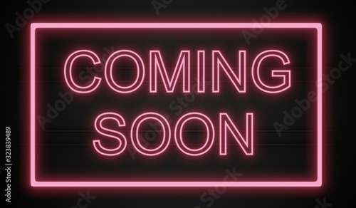neon sign cooming soon