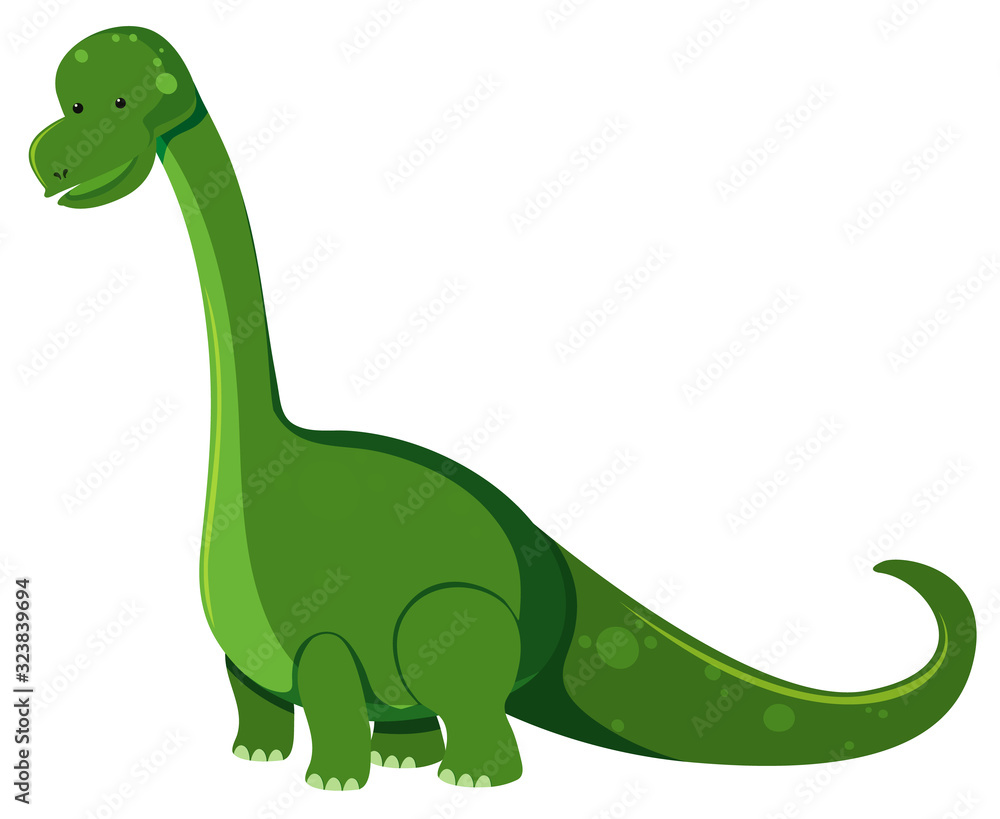 Single picture of green apatosaurus Single picture of green apatosaurus