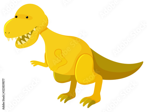 Single picture of tyrannosaurus rex in yellow