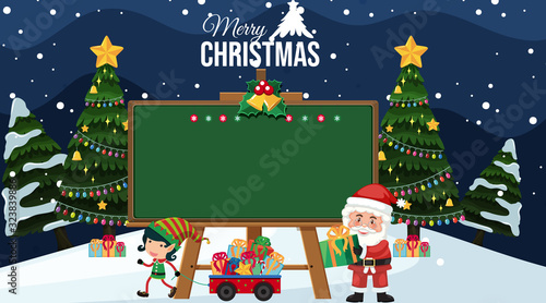 Border template with christmas theme background © brgfx