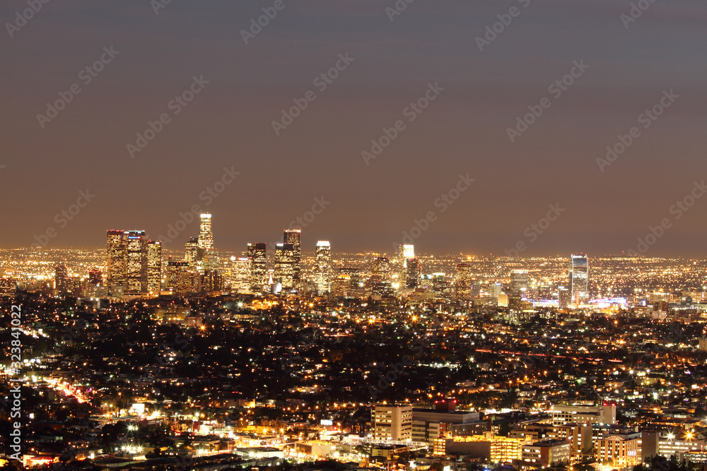 Night View of Downtown Los Angeles