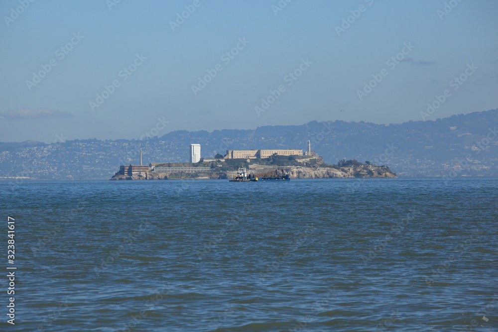 The Alcatraz island, lighthouse and Warden's House