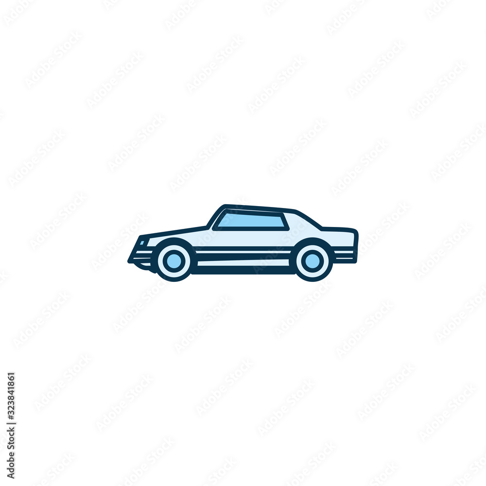 Isolated car vehicle line style icon vector design Isolated car vehicle line style icon vector design