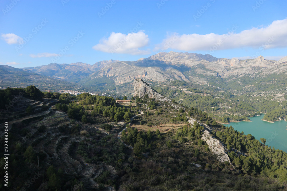 Beautiful mountain landscape in Spain near Castell de Guadalest