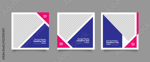 Set of Modern trendy covers idea. Editable simple info banner shop. Slides for app, web design digital style for social media pack. Square handpicked beauty posts, brochure layout design. pr promo