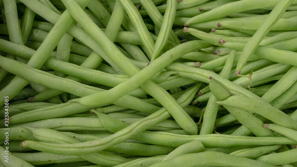 The close up of Taiwan green beans vegetable at food market in Taipei, Taiwan. The close up of Taiwan green beans vegetable at food market in Taipei, Taiwan.