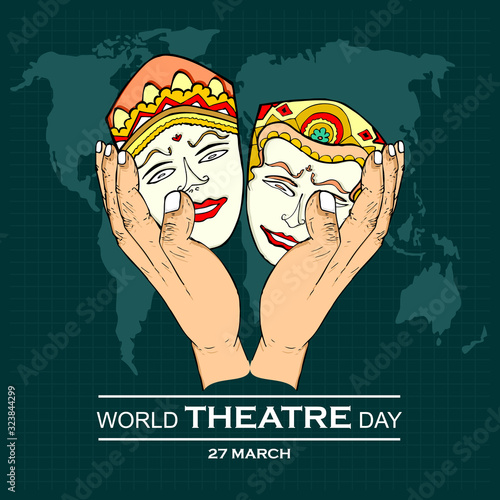 World theatre day, poster and banner