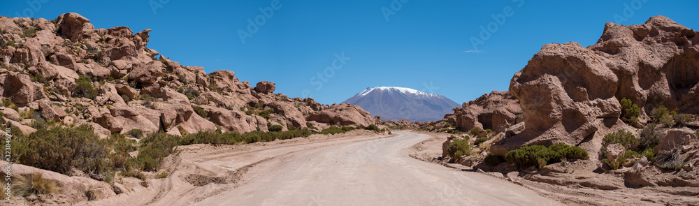 Road in mountains in Bolivia