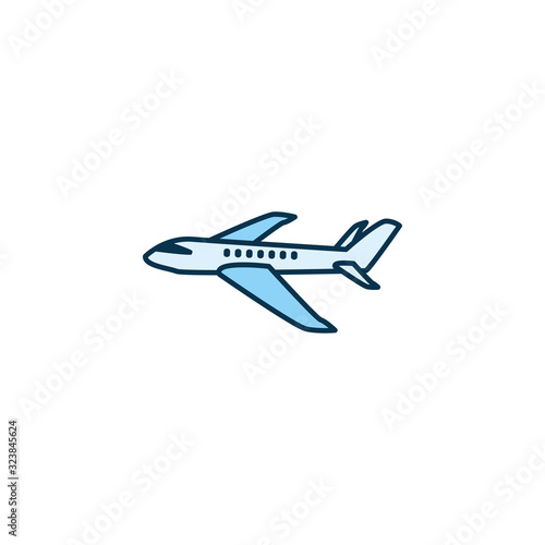 Isolated airplane line style icon vector design