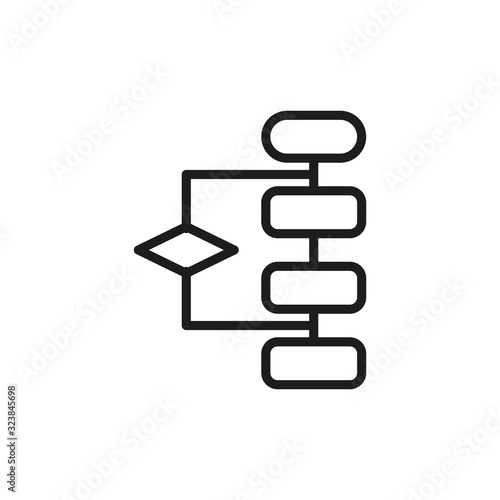 Simple algorithm line icon.