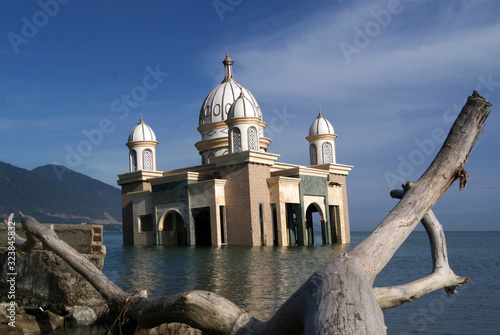 Palu, Central Sulawesi / Indonesia - February 14th 2020 : Morning view at Talise Beach Palu.