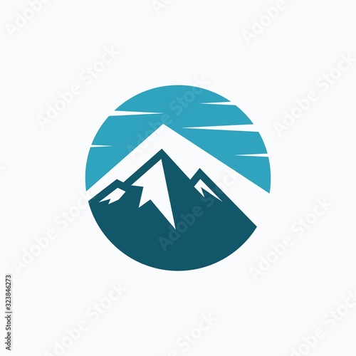 Mountain logo design concept template