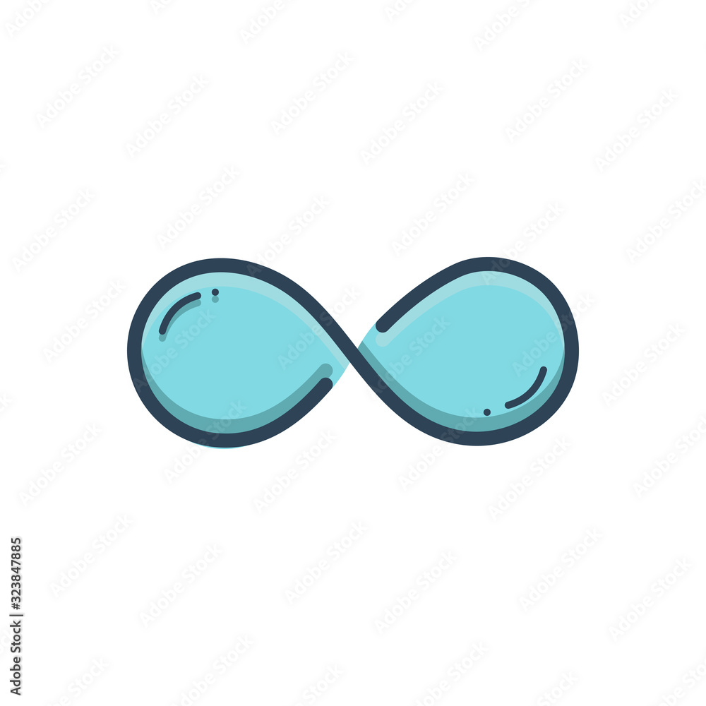 Fototapeta premium Color illustration icon for unlimited endless