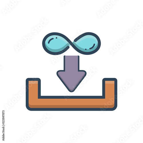 Color illustration icon for unlimited download 