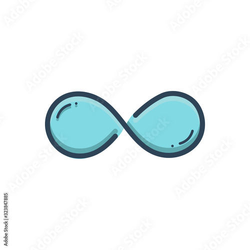 Color illustration icon for unlimited endless 