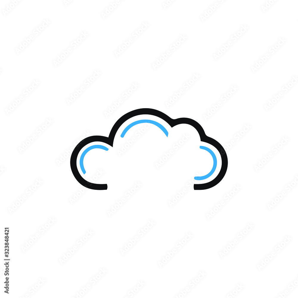 Abstract cloud icon, logo vector tech Abstract cloud icon, logo vector tech