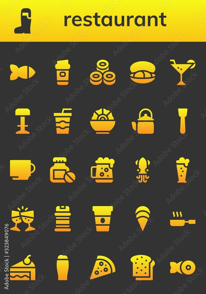 Fototapeta premium restaurant icon set
