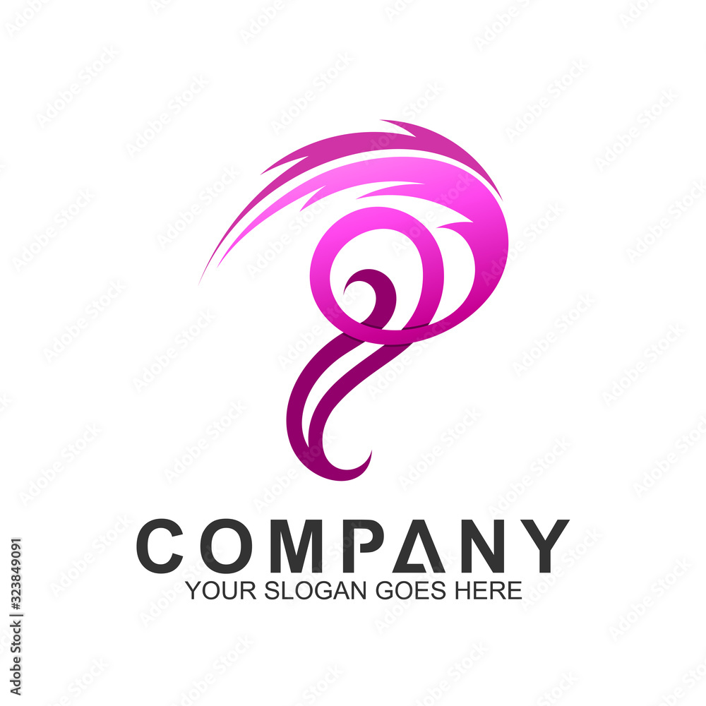 fire letter P logo design with fast movement shape fire letter P logo design with fast movement shape