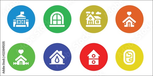 Modern Simple Set of residence Vector filled Icons