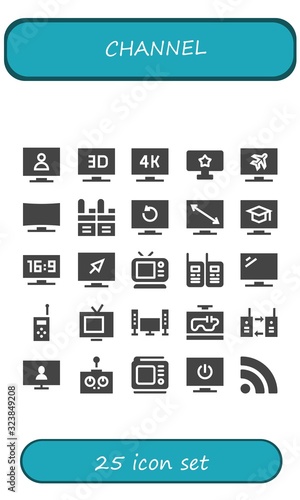 channel icon set
