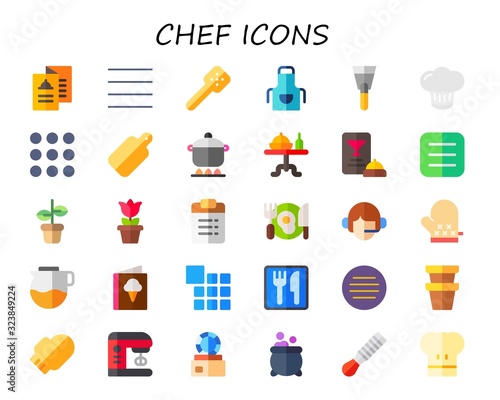 chef icon set