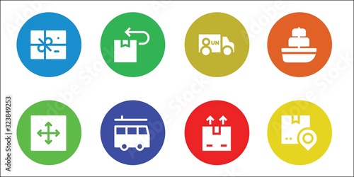 Modern Simple Set of delivering Vector filled Icons