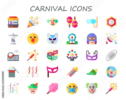 carnival icon set